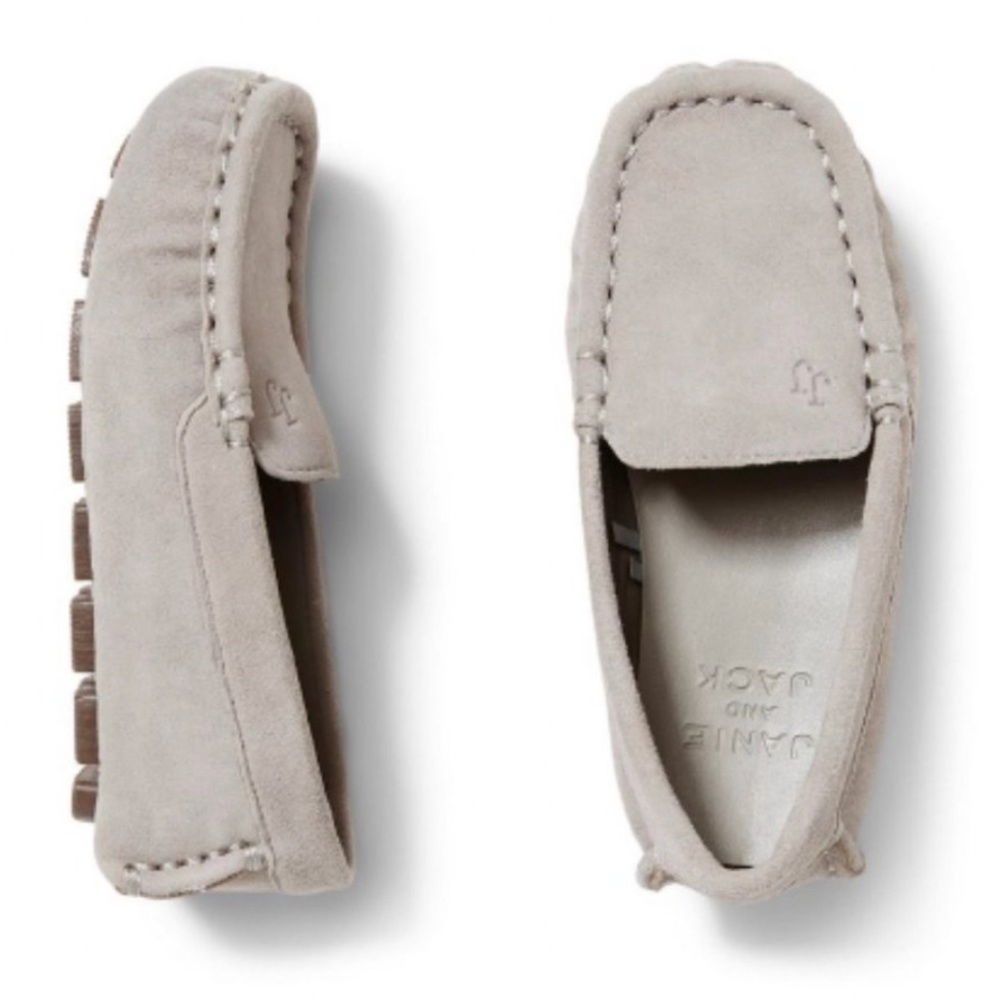 Janie and Jack Boys size 9 Grey Suede drivers